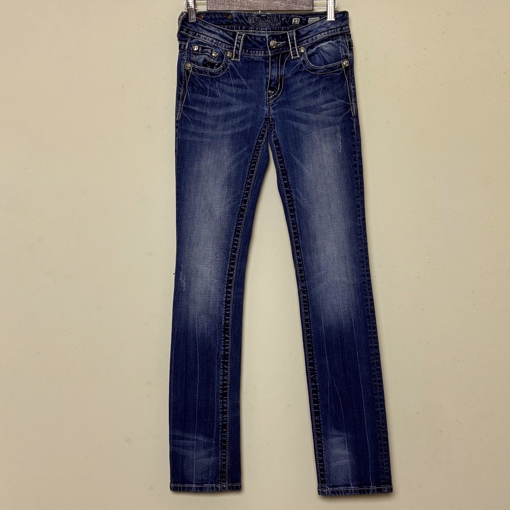 Miss Me Jeans Straight Cut Womens Denim Jeans 27R